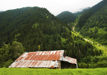 Mountain House on Ovit plateau crossing east blacksea region İkizdere / Rize / Turkey