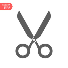 Scissors symbol isolated on white background