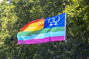 CSD Hamburg - Christopher Street Day  Hamburg - Balloons Flags and LIghts