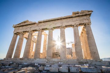 Obraz premium Parthenon Acropolis Sunset