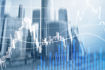 Forex trading, Financial market, Investment concept on business center background.