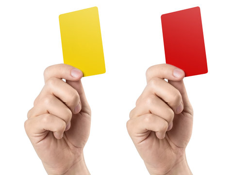 Football referee showing a red card Stock Photo by ©ljsphotography 71174169