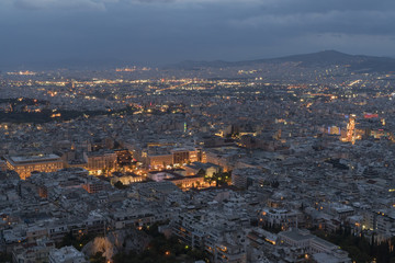 night view from Lycabyttus Hill