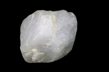 Piece of Quartz Against a Black Background