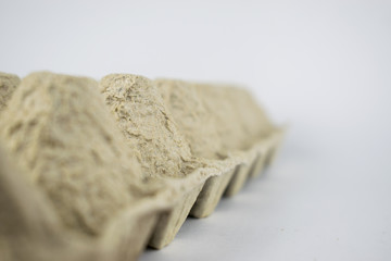 Background of gray cardboard - egg tray
