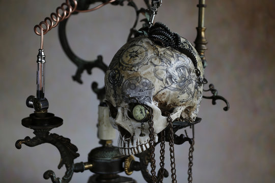 Steampunk teschio tatuato