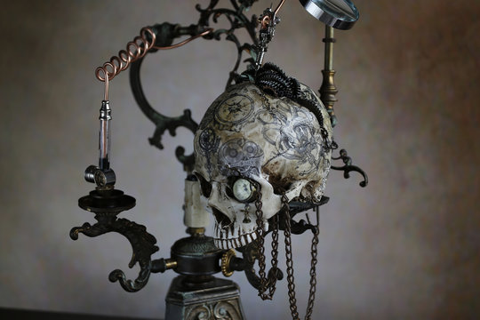 Steampunk teschio tatuato
