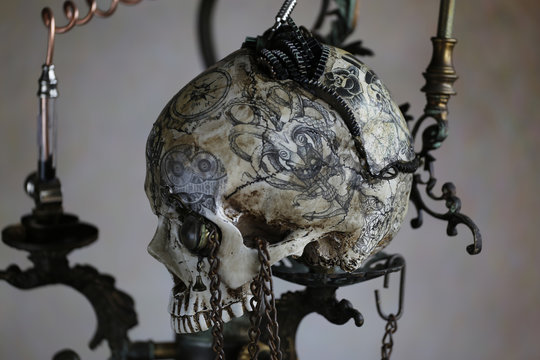 Steampunk teschio tatuato