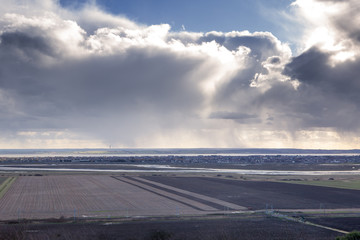 view from the top of a hill