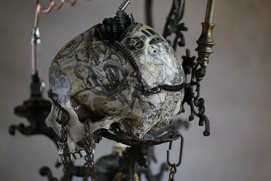Steampunk teschio tatuato