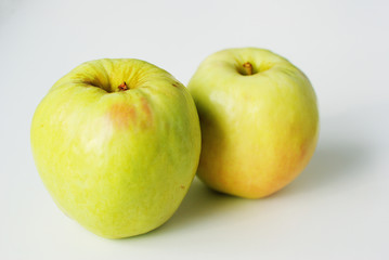 Apples on the table close-up