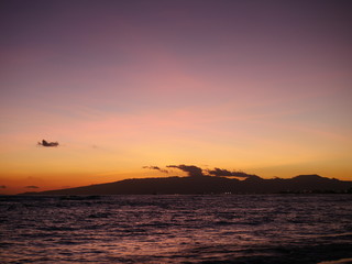 Obraz premium colorful tropical sunset sky