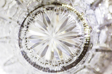 Crystal glass background.