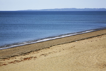 Sea of Okhotskin in Okhotsk. Peninsula Puzin. Sakhalin. Far East. Russia