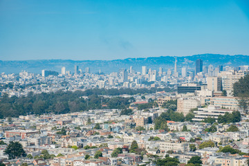 Fototapeta na wymiar Aerial view of the San Francisco downtown