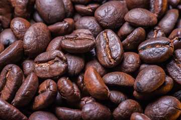 Roasted coffee beans background