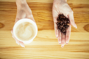 Good Morning. Paper Cup of Hot Coffee