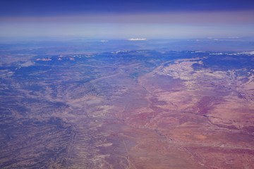 Aerial view of some special nature scene over Utah area