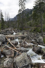 View on mountain Peaks and alpine Landscape of the High Tatras, Slovakia