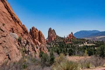 Beautiful landscape of the famous Garden of the Gods