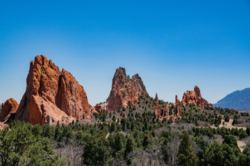 Beautiful landscape of the famous Garden of the Gods