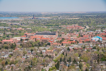 Obraz premium Aerial view of University of Colorado, Boulder
