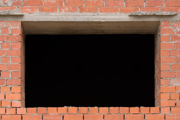 aperture in a brick wall