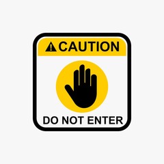 Hand stop warning sign icon design vector