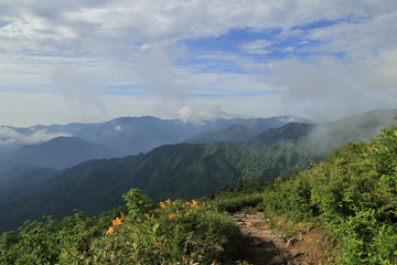 苗場山の祓川コースからの風景 / Mountainscape at Mount Naeba