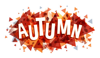 Autumn illustration on the white background
