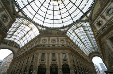 Milan,Italy-July 24,2018: Roof of Galleria Vittorio Emanuele II, Milan