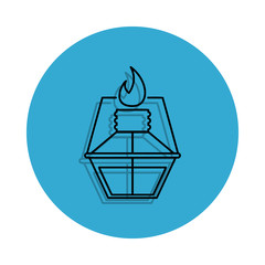 laboratory gas burner line icon on white background