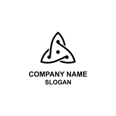 Unique triangle logo.