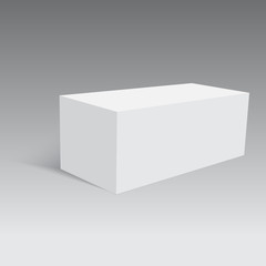 Fototapeta premium Blank paper or cardboard box packing. Vector