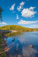 Early autumn color at Greenbrier Lake, at Greenbrier State Park in Maryland