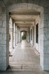 Exterior arches of Swannanoa Palace in Afton, Virginia