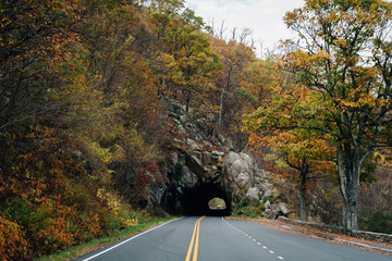 Mary's Rock Tunnel, on Skyline Drive in Shenandoah National Park, Virginia