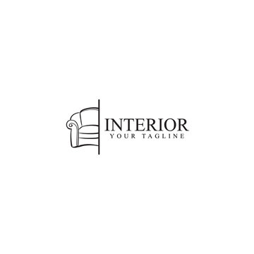 Interior Logo Design, Vector Template