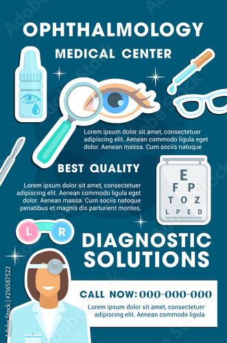 Ophthalmology Medical Clinic Banner Design Stock Image And