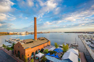 View of the waterfront in Canton, Baltimore, Maryland