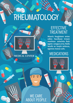 Rheumatology medical clinic or hospital banner