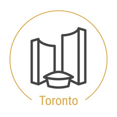 Toronto, Canada Vector Line Icon