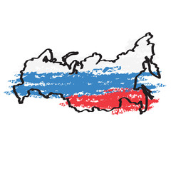 Sketch of a map of Russia