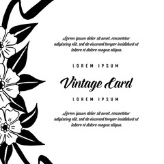 Vintage card floral backgrounds. hand drawn vector illustration