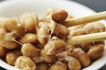 Natto, Japanese fermented soybeans 