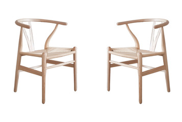 Brown chair isolated on white background