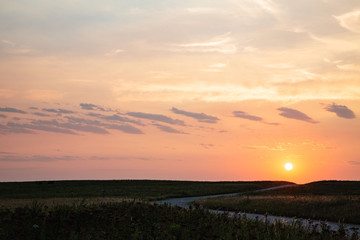 Sunset on the Tallgrass
