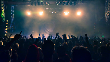 concert crowd at rock concert