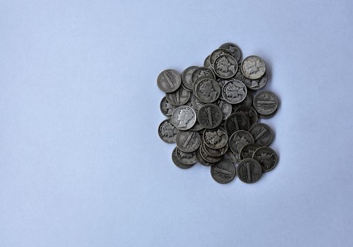 Early US Mercury silver dimes