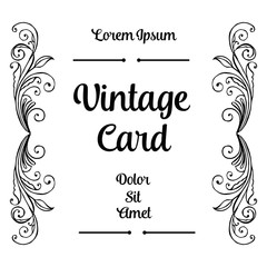 Vintage card hand lettering template collection vector illustration